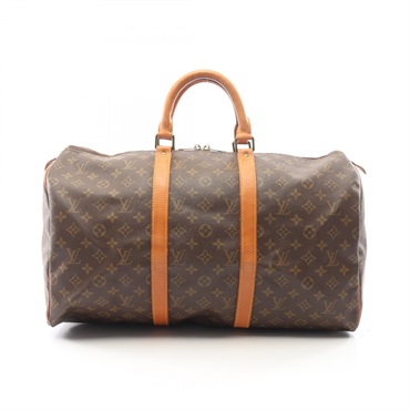 LOUIS VUITTON Keepall 50 Travel Duffel Bag M41426 Monogram canvas leather Used