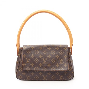 LOUIS VUITTON Mini looping Shoulder Handbag M51147 Monogram canvas leather Used