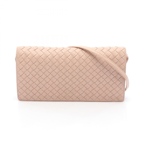 BOTTEGA VENETA Intrecciato Shoulder crossbody Bag leather Pink Used Women