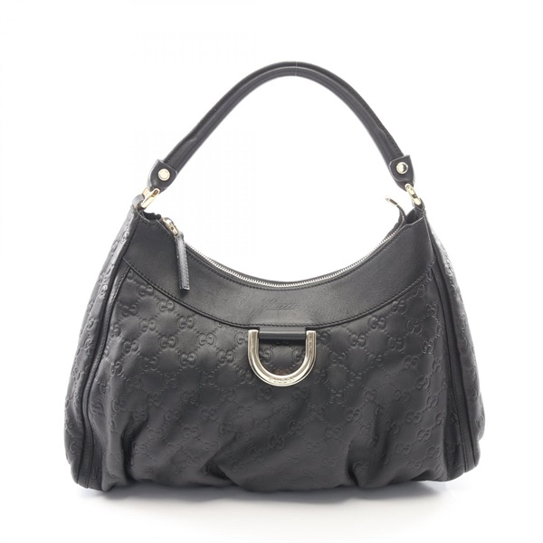 GUCCI Abby Guccissima Shoulder Handbag 189833 leather Black Used Women GG
