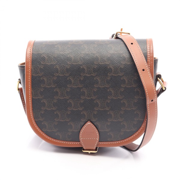 CELINE Folco Medium Bag Triomphe Shoulder Crossbody Bag 191502BZJ.04LU canvas