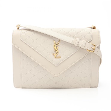 SAINT LAURENT PARIS Satchel Gaby Shoulder Bag 668863 leather White Used Women