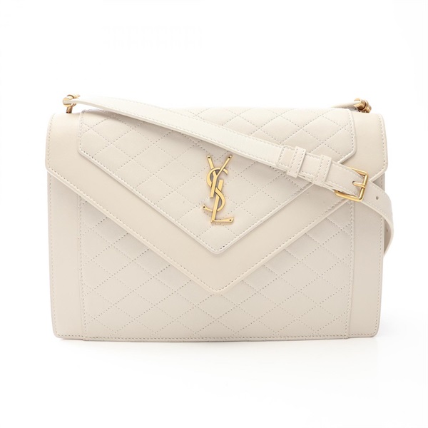 SAINT LAURENT PARIS Satchel Gaby Shoulder Bag 668863 leather White Used Women