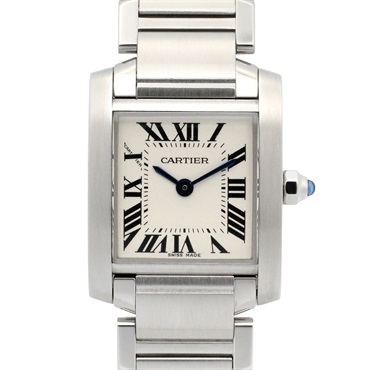 CARTIER Tank francaise SM Wrist Watch W51008Q3 Quartz Stainless Steel Used Women