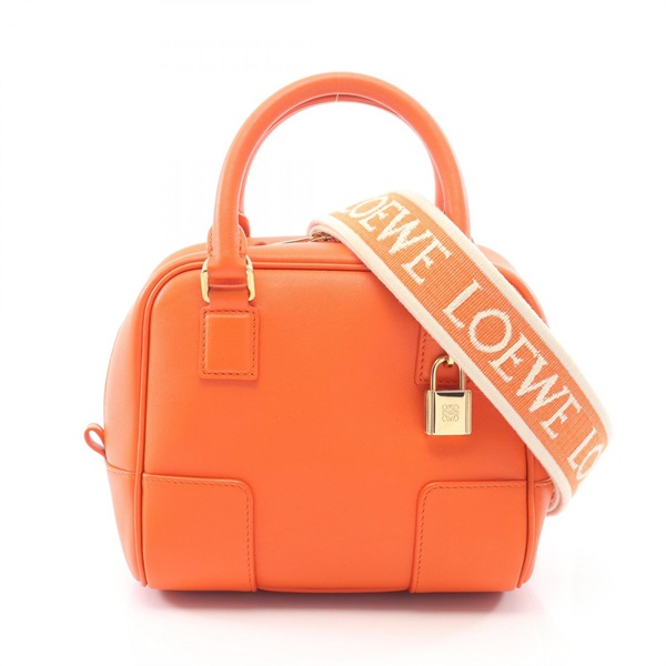 LOEWE Amazona 16 2WAY Shoulder Crossbody Handbag leather Orange Used Women