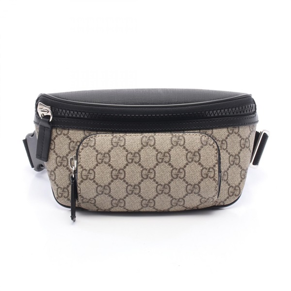 GUCCI GG Supreme Belt Waist Bum Bag 779877 canvas leather Beige Brown Black Used