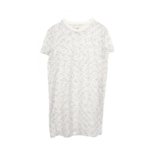 HERMES BOLDUC AU CARRE Bolduc Dress cotton White Used Women size 40