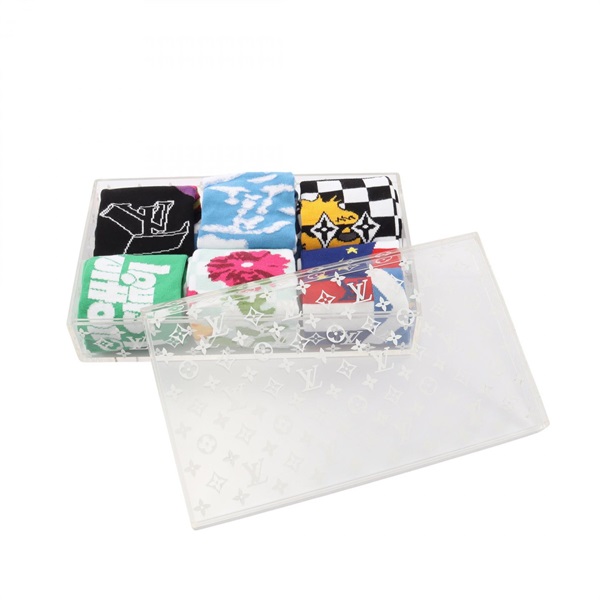 LOUIS VUITTON Socks 6-piece set cotton Multicolor mens LV