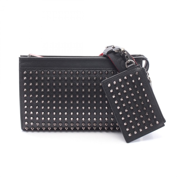 Christian Louboutin FUNKY Crossbody Shoulder Bag 3255031B078 leather Black NEW