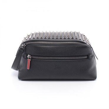 Christian Louboutin FUNKY business clutch bag 1265095B078 leather Black NEW mens