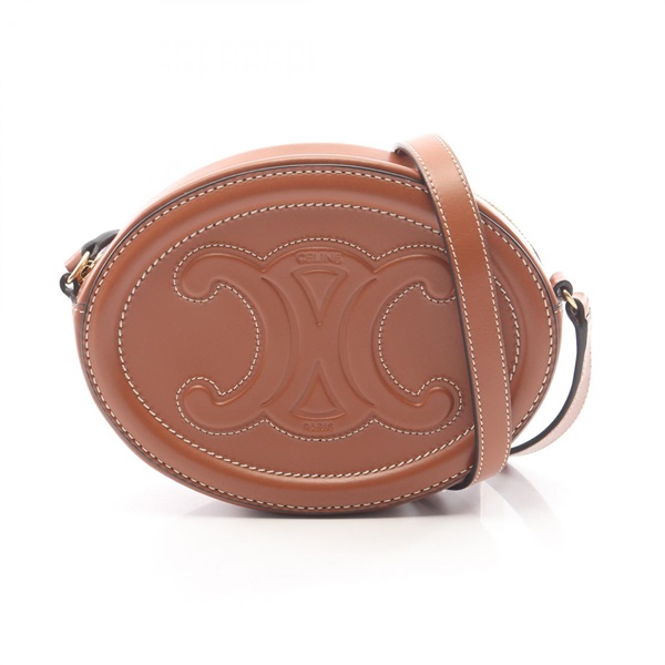 CELINE Crossbody Oval Purse Cuir Triomphe Shoulder Crossbody Bag leather Used