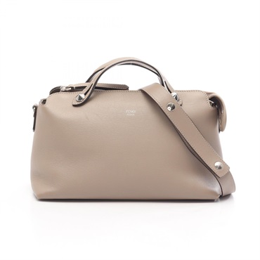 FENDI BY THE WAY MEDIUM shoulder crossbody Handbag 8BL124 leather Beige Used