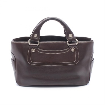 CELINE Boogie Square Tote Handbag 134023 leather Brown Used Women