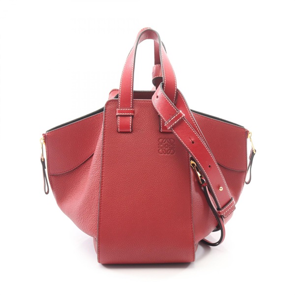 LOEWE HAMMOCK SMALL Shoulder Handbag leather Red Used Women