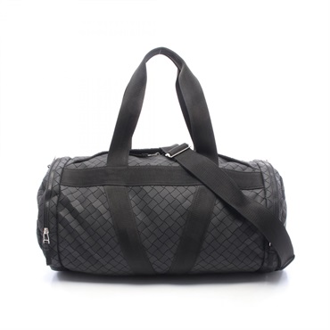 BOTTEGA VENETA Intrecciato Shoulder Crossbody Hand bag rubber Black Used mens