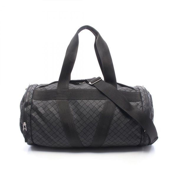 BOTTEGA VENETA Intrecciato Shoulder Crossbody Hand bag rubber Black Used mens