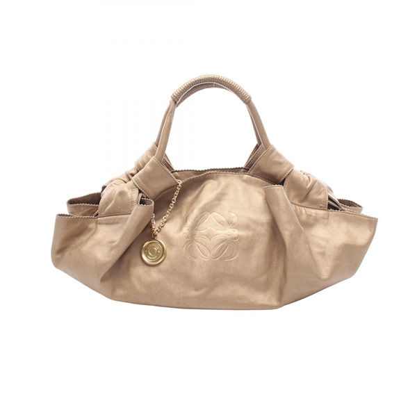 LOEWE Nappa Aire Handbag leather Gold Used Women