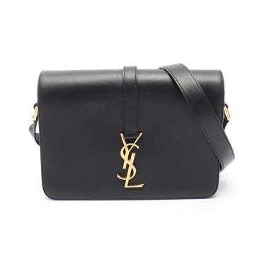 SAINT LAURENT PARIS Universite Crossbody Shoulder Bag 357403 leather Black Used