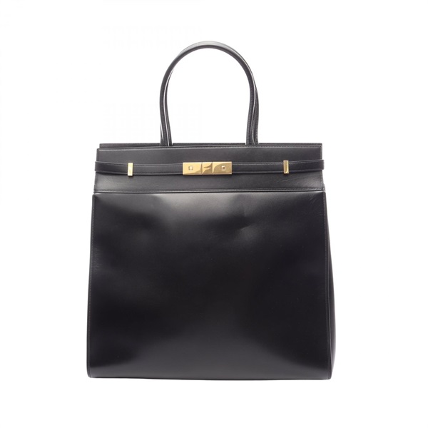 SAINT LAURENT PARIS Manhattan Hand Tote Bag leather Black Used Women GHW