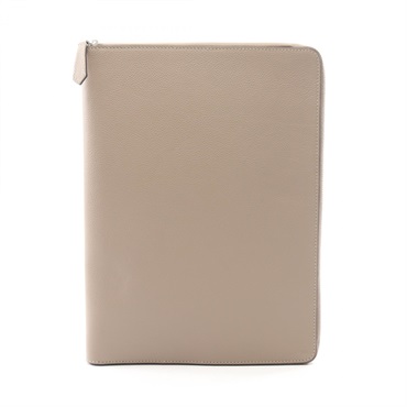 FENDI Business Clutch Bag 7N0167 leather Beige Used unisex