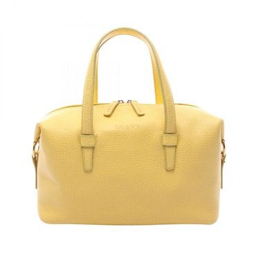 LOEWE Handbag leather Yellow Used Women