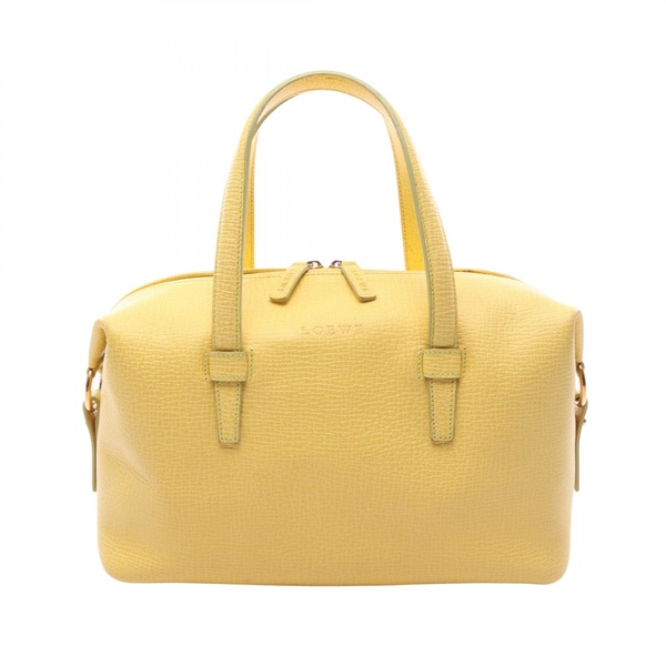 LOEWE Handbag leather Yellow Used Women