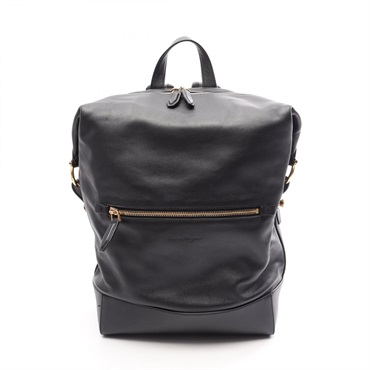 Salvatore Ferragamo Rucksack Backpack leather Black Used Women
