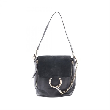 Chloe FAYE MINI Rucksack Backpack 3S1233 Leather Suede Black Used Women