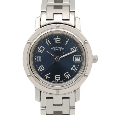 HERMES Clipper Wrist Watch CL4.210 Quartz Stainless Steel Used Women