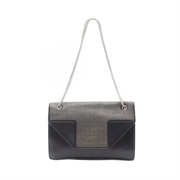 SAINT LAURENT PARIS Betty Studs Chain Shoulder Bag 315680 leather Black Used