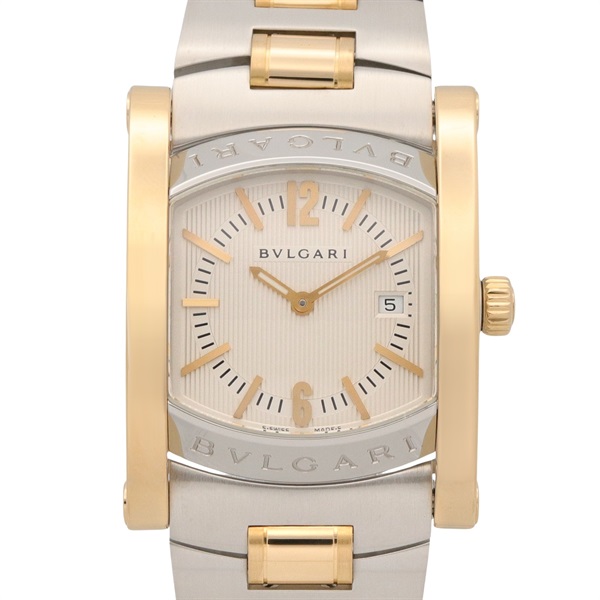 BVLGARI Assioma Wrist Watch AA39SG Quartz 18KYG Gold Stainless Steel Used mens
