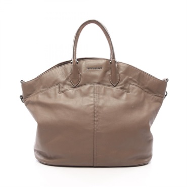 GIVENCHY Handbag Leather Beige Used Women