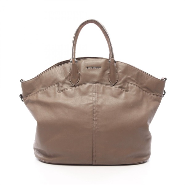 GIVENCHY Handbag Leather Beige Used Women