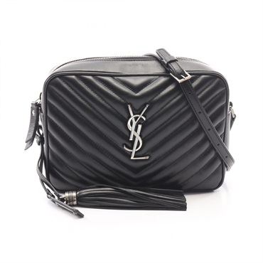 SAINT LAURENT PARIS LOU CAMERA Shoulder Crossbody Bag 520534 leather Black Used