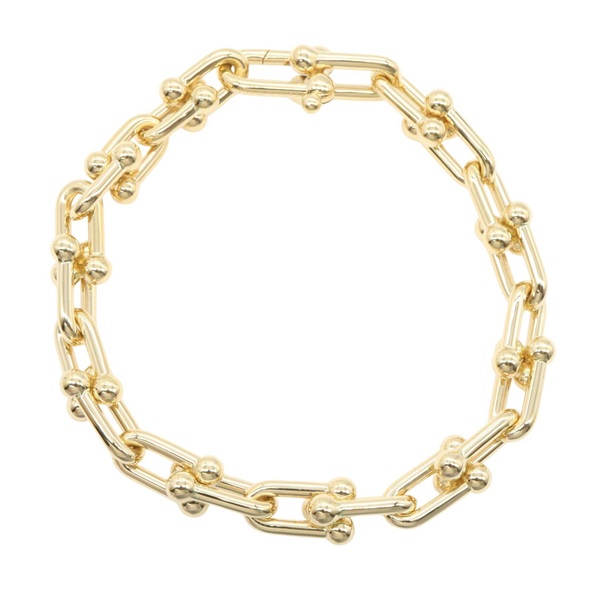 TIFFANY＆CO Hardware Medium Bracelet Bangle 18KYG Yellow Gold Used Unisex