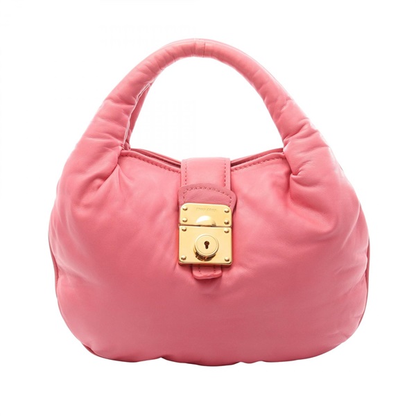 Miu Miu Handbag leather Pink GHW Used Women