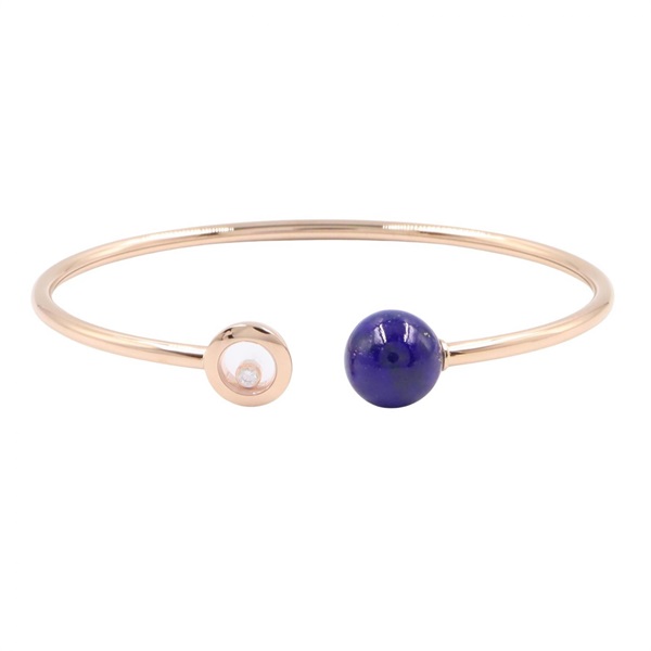 Chopard Happy Diamond Planet Lapis Lazuli Bracelet 18KRG Rose Gold Used Women