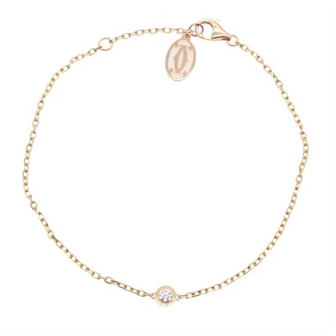 CARTIER Damour Diamond Bracelet 18KPG Pink Rose Gold Used Women