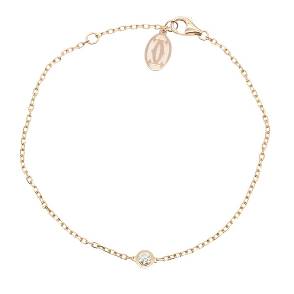 CARTIER Damour Diamond Bracelet 18KPG Pink Rose Gold Used Women