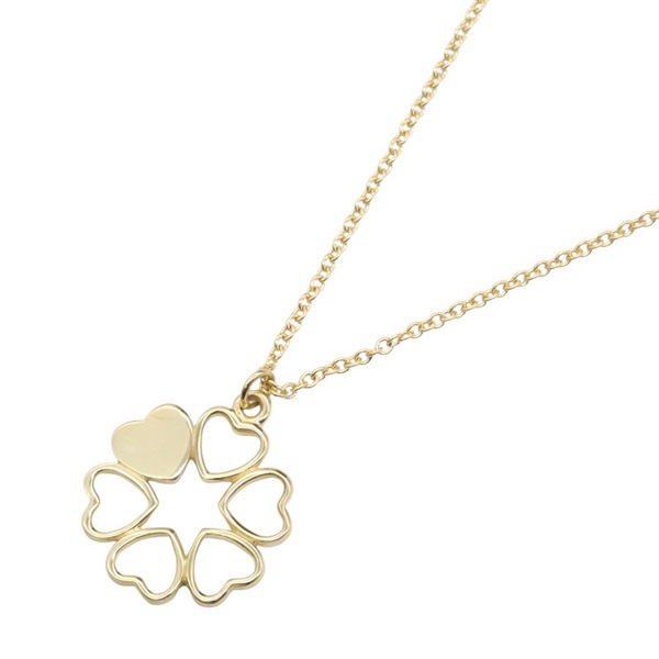 TIFFANY＆CO Crown of Hearts Necklace Pendant 18KYG Yellow Gold Used Women