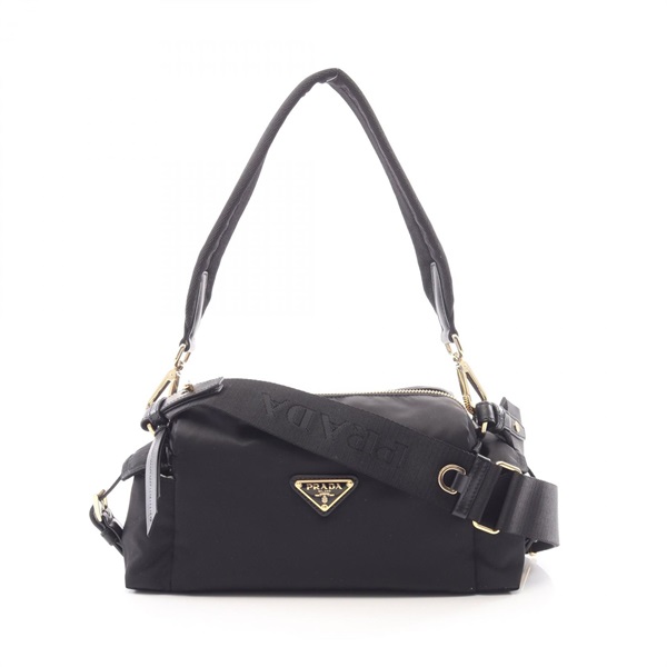 PRADA TESSUTO VITELLO Re-Nylon Shoulder hand Bag 1BH232VNOORDLNF0002 leather BK