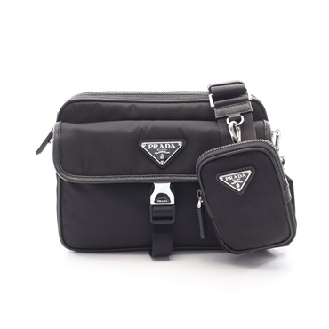PRADA Re-Nylon Shoulder crossbody Bag 2VH133VXMP2DMHF0002 Saffiano leather Black