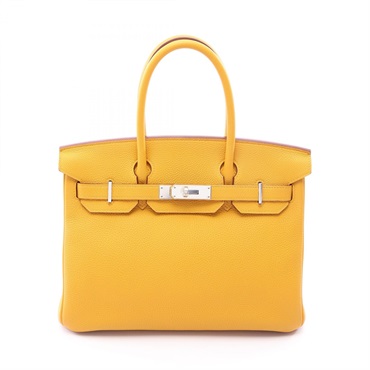 HERMES Birkin 30 Handbag Togo leather Yellow Jaune ambre Used Women SHW C
