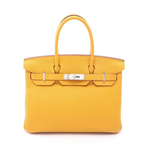HERMES Birkin 30 Handbag Togo leather Yellow Jaune ambre Used Women SHW C