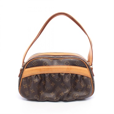 LOUIS VUITTON Clara Shoulder Bag M40057 Monogram canvas leather Brown Used Women
