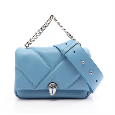 BVLGARI Serpenti Cabochon Mini Chain Shoulder Crossbody Handbag leather Used
