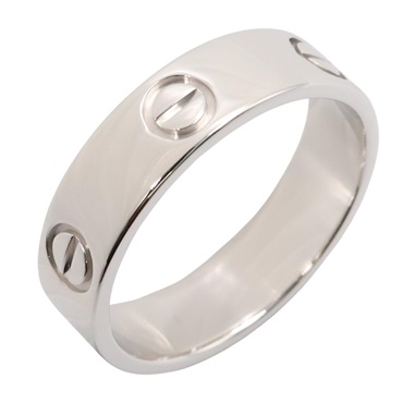 CARTIER Love Ring 18KWG White Gold Used Unisex US size 8.25 #58