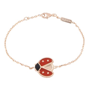 Van Cleef Arpels Lucky Spring Open Wing Ladybug Bracelet 18KPG Gold Onyx used