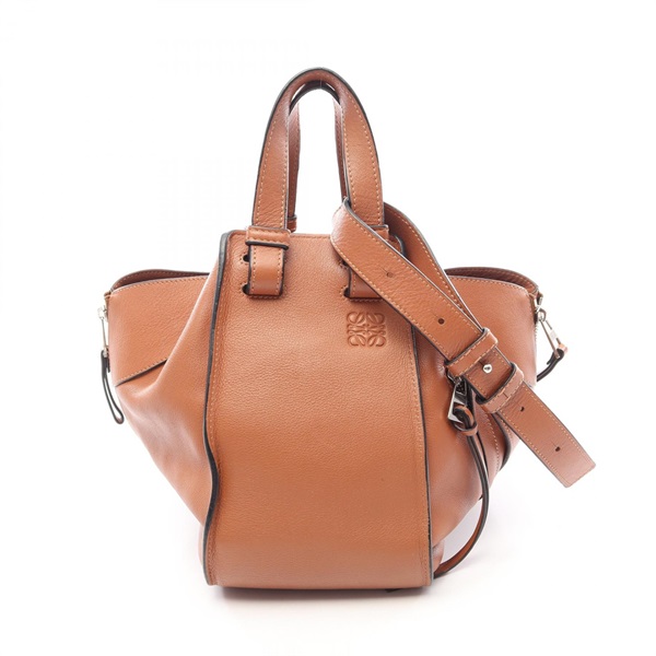 LOEWE HAMMOCK SMALL shoulder Handbag leather Brown Used Women