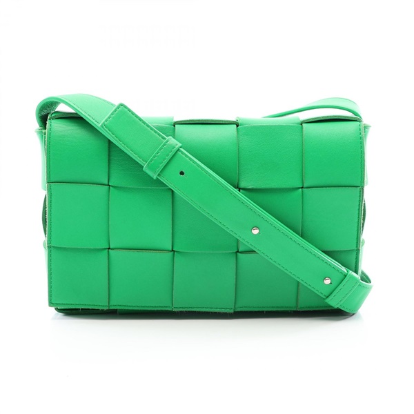 BOTTEGA VENETA Cassette Crossbody Maxi Intrecciato Shoulder Bag leather GN Used